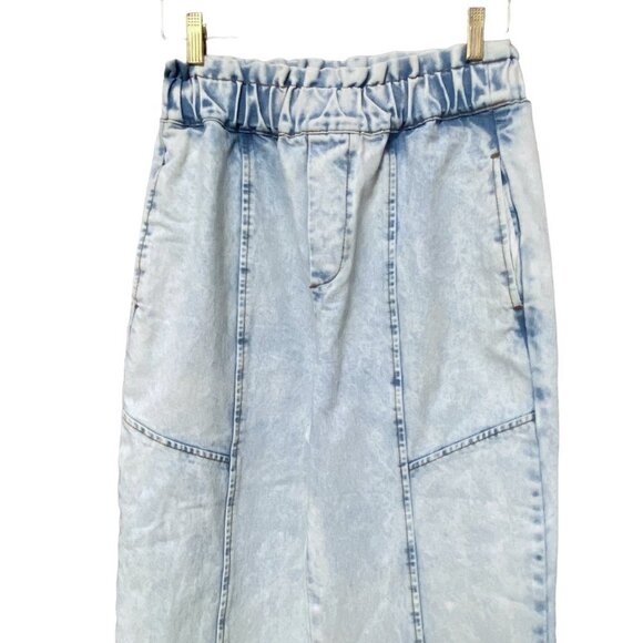 SKIES ARE BLUE Y2K Baggie Jeans Medium Joggers Light Wash Elastic Waist NWOT - Picture 8 of 11